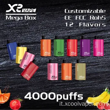 Fabbrica 950mAh frutta gusto 2500puffs monouso Penna vape